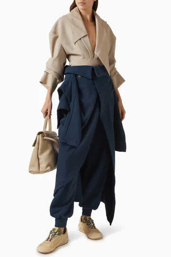 Asymmetric Sweatpants in Jersey