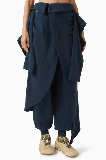 Asymmetric Sweatpants in Jersey