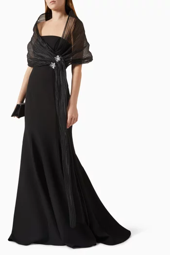 فستان سهرة بكاب