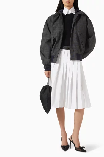 Pleated Skirt in Cotton Poplin