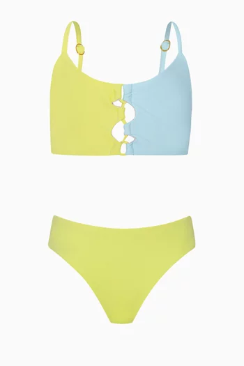Cammy Colour-blocked Loop Bikini Set