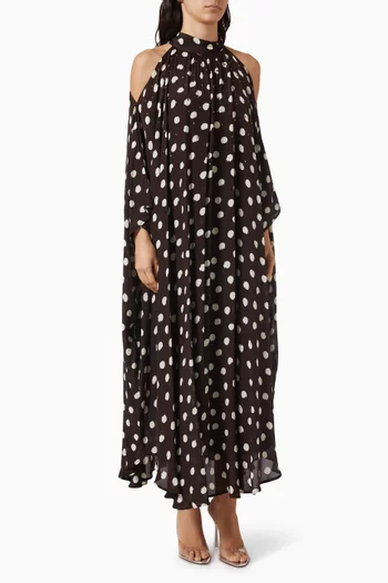 Polka-dot Print Maxi Dress