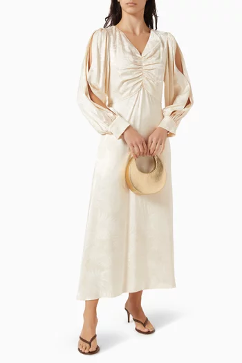 Ruched Bodice Maxi Dress