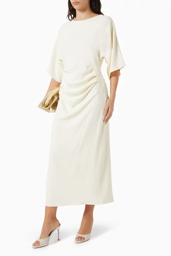 Gathered Waist Maxi Dress