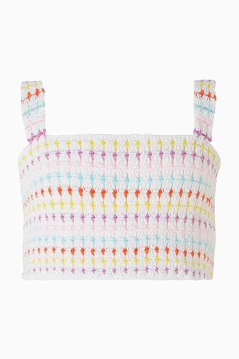 بلوزة كروشيه قصيرة 