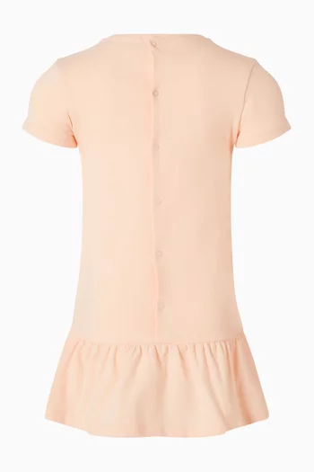 فستان بنمط تي شيرت وطبعة زهور قطن