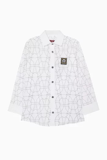 Logo-print Shirt in Cotton-poplin