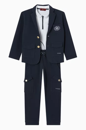 Criss-cross Logo-print Polo T-shirt