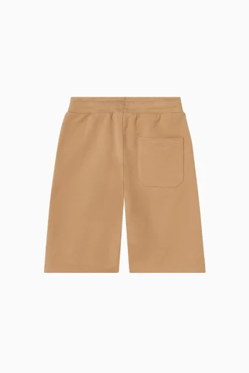 شورت رياضي بطبعة شعار الماركة قطن