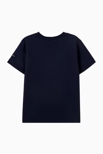 تي شيرت بطبعة شعار الماركة قطن