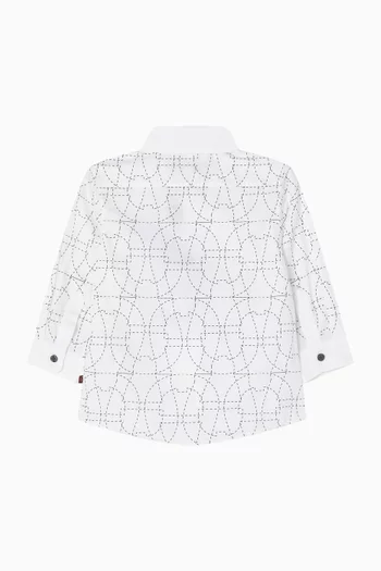 Logo-print Shirt in Cotton-poplin