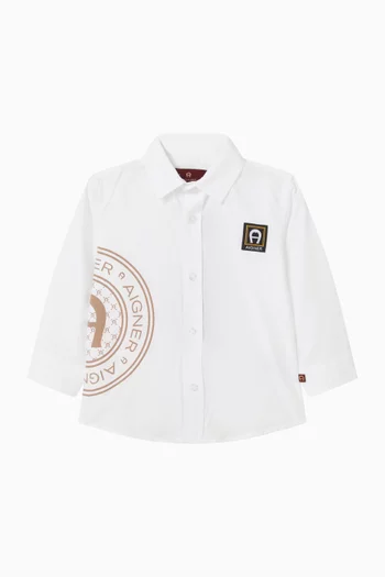 Logo-print Shirt in Cotton-poplin