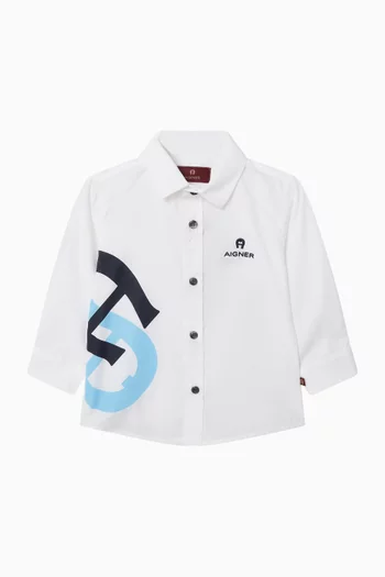 Logo-print Shirt in Cotton-poplin