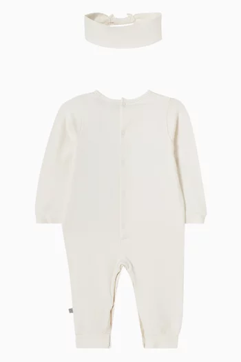 طقم هدايا بيجاما وطوق رأس بشعار الماركة