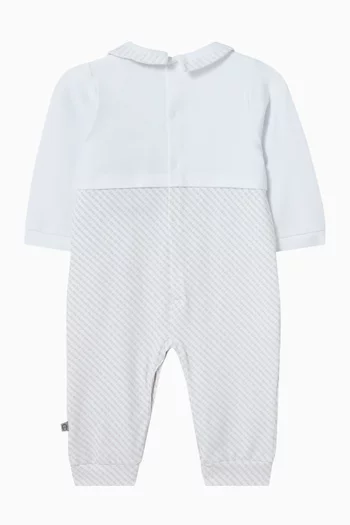 Logo Print Pyjama Onesie in Cotton
