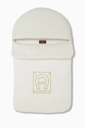 Logo-embroidered Baby Nest in Pima Cotton