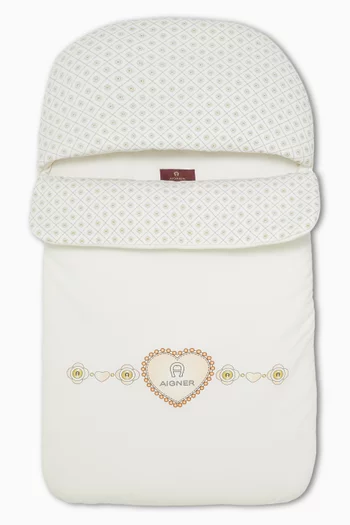 Heart Logo Sleeping Bag in Pima Cotton