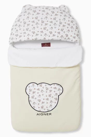 Teddy Logo Baby Nest in Pima Cotton