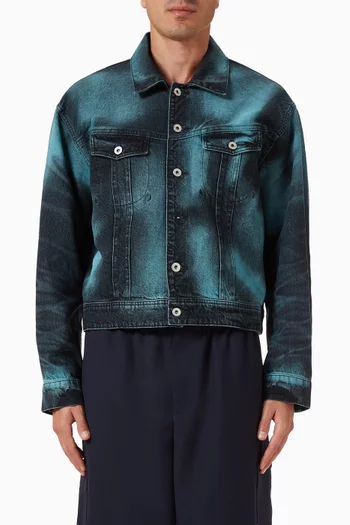 جاكيت تراكر بزهرة بوكي وقلب دينم ياباني