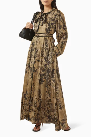 Printed Belted Dress