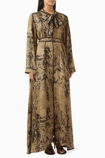 Printed Belted Dress