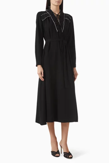 Embroidered Midi Dress