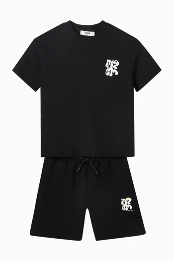 تي شيرت بطبعة شعار الماركة قطن جيرسيه