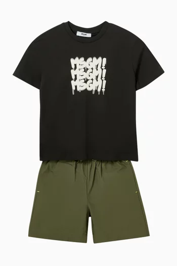 شورت رياضي بشعار الماركة قطن