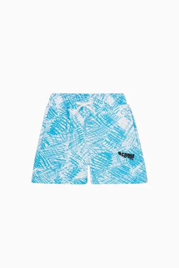 All-over Print Sweatshorts in Cotton-fleece