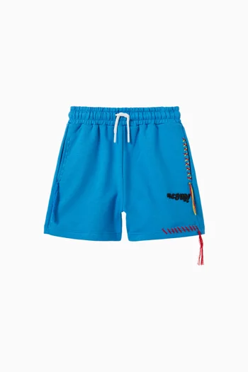 Logo Drawstring Shorts in Cotton