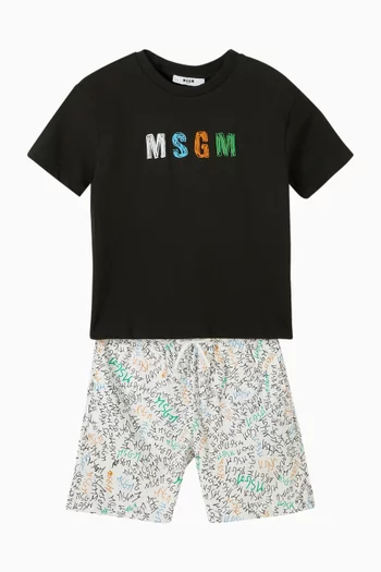 تي شيرت بشعار الماركة قطن جيرسيه