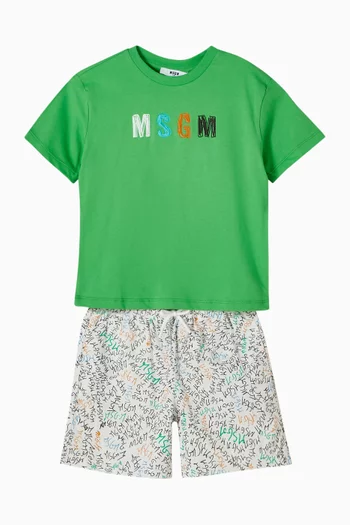 تي شيرت بشعار الماركة قطن جيرسيه