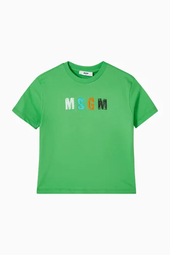 تي شيرت بشعار الماركة قطن جيرسيه