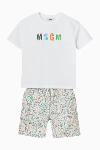 تي شيرت بشعار الماركة قطن جيرسيه