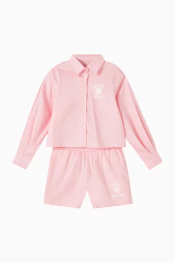 Graphic-logo Shirt in Poplin