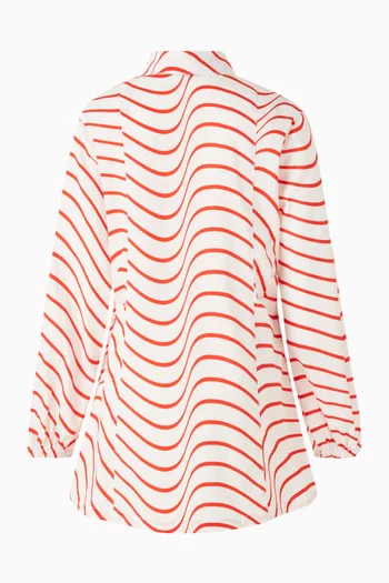 Abstract Lines Shirt Dress