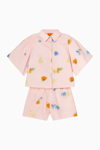 Floral Shorts in Cotton Poplin