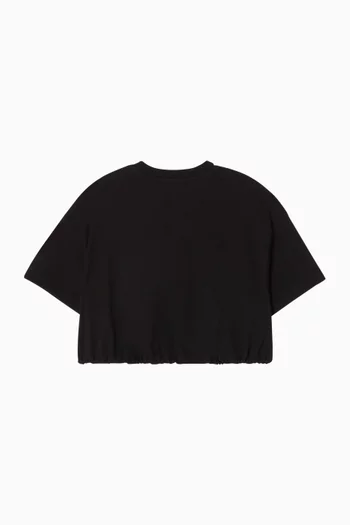 Cropped T-shirt in Cotton