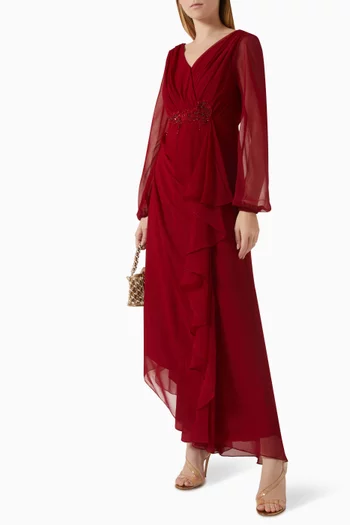 فستان بنقشة جورجيت