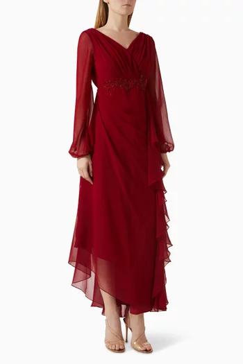 فستان بنقشة جورجيت