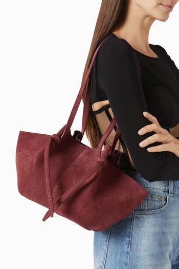 Small Mochi Tote Bag in Suede