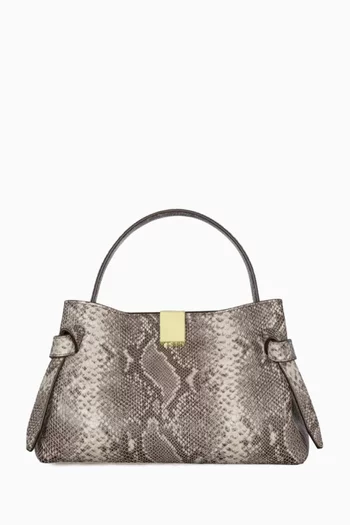 Mini Gyoza Bag in Embossed Cowhide Leather