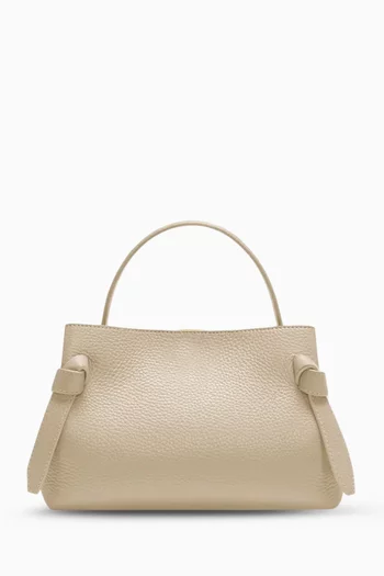 Mini Gyoza Top-handle Bag in Pebble Grain Leather