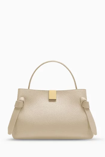 Mini Gyoza Top-handle Bag in Pebble Grain Leather