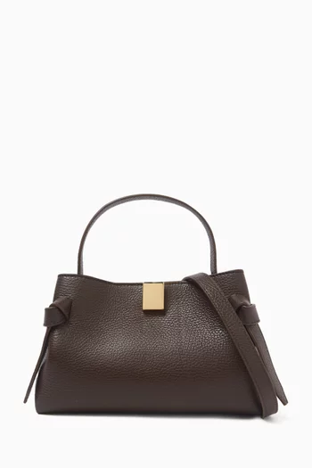 Mini Gyoza Top-handle Bag in Pebble Grain Leather