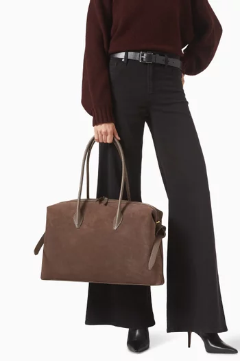 Large Brioche Duffle Bag in Suede
