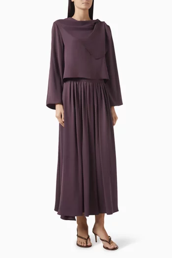 Draped Pin Skirt Set