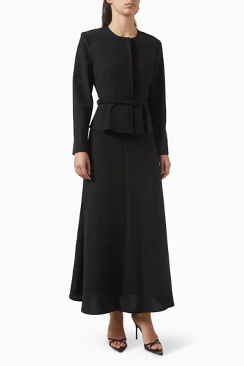 Belted Jacket & Skirt Set