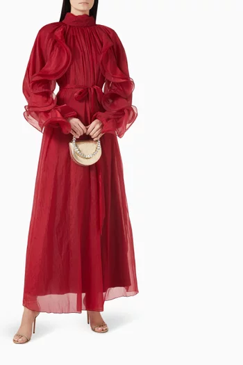 فستان بكشكش وحزام