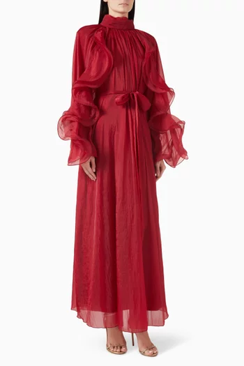 فستان بكشكش وحزام